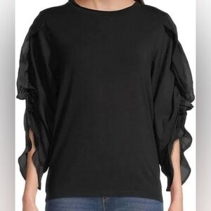 KOBI HALPERIN Veronica Sleeve Top in Black